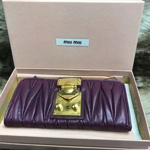 Miu Miu Nappa Long Wallet